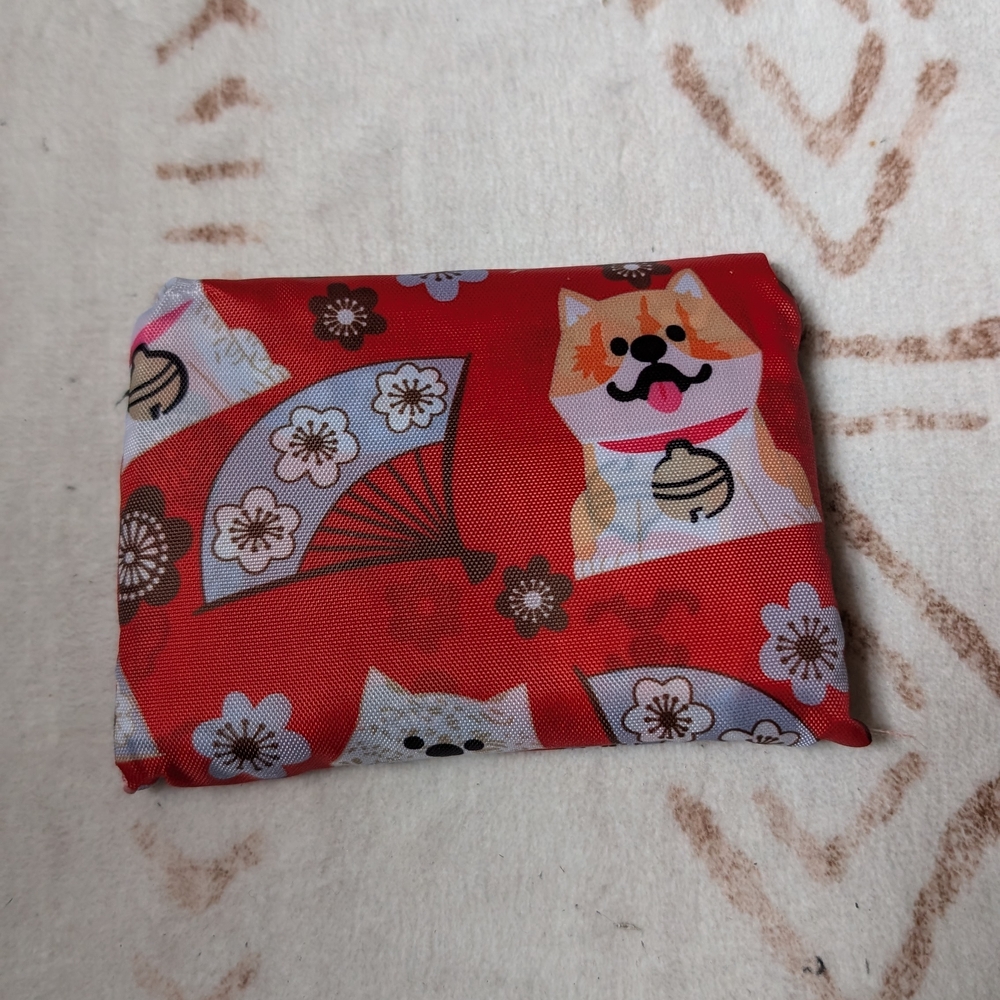 Shiba Inu Japanese Themed Reusable Bylon Tote